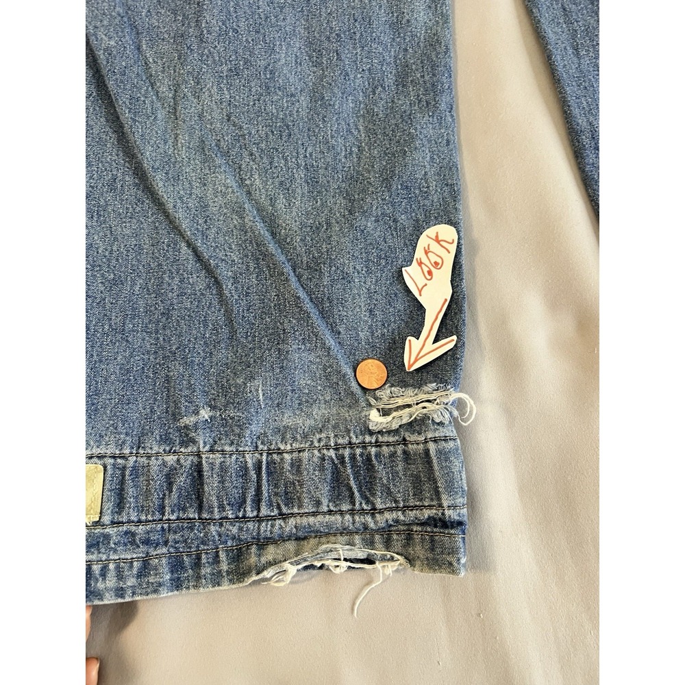 VNG Marithe Francois Girbaud Jeans Mens 38 Blue Baggy‎ Shuttle Tape Skater Y2K - Picture 11 of 16
